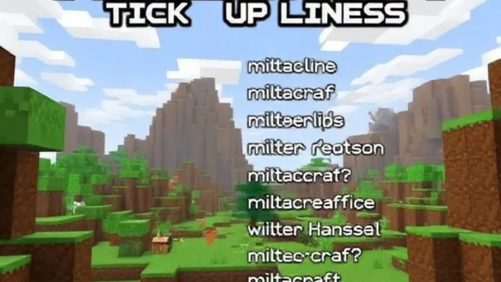 minecraft pick up lines