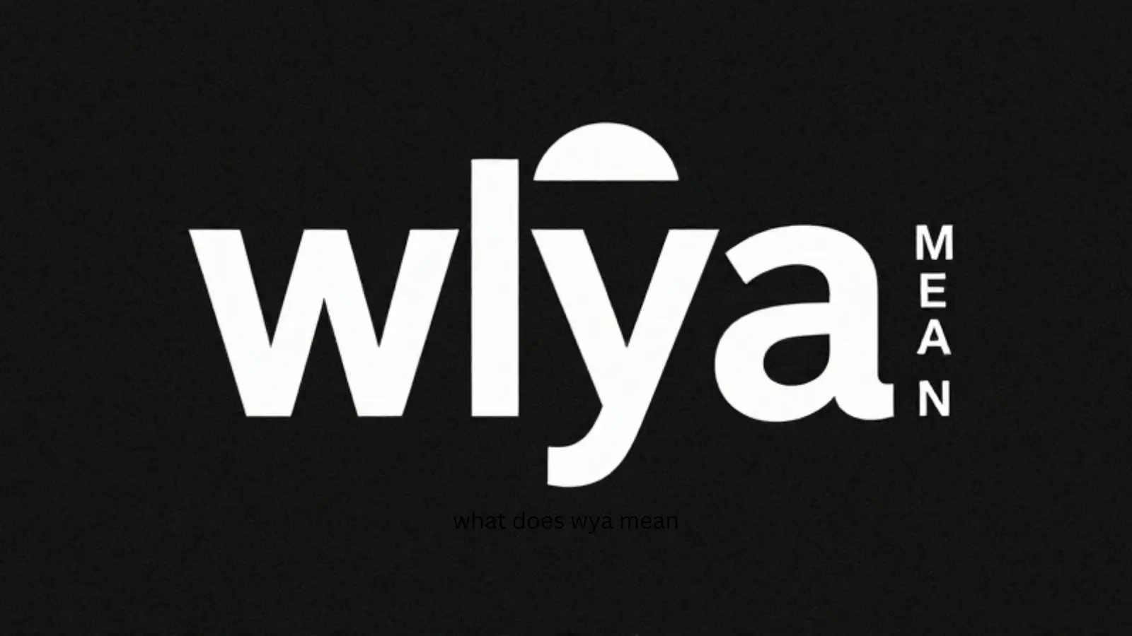 what does wya mean