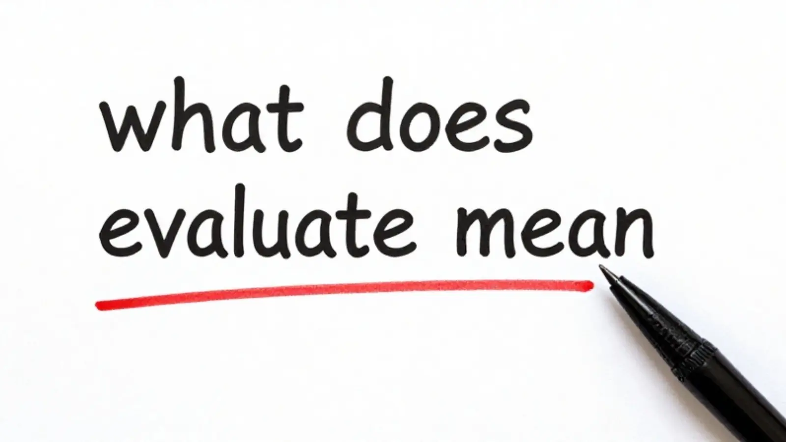 what does evaluate mean
